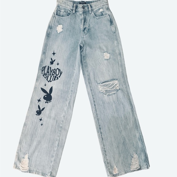 Playboy Pacsun high waisted distressed mom jeans - Picture 1 of 3